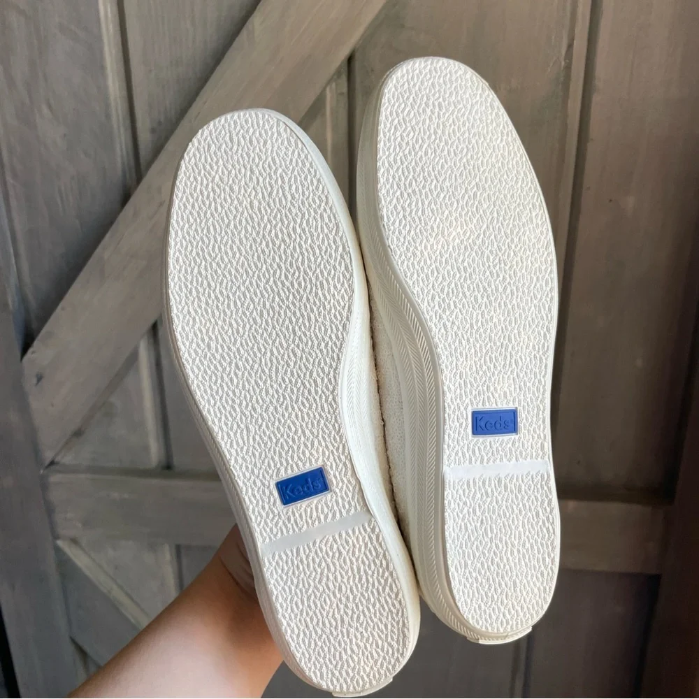 KEDS Celebration Sequin Off White Sneakers size 6‎ NEW Wedding bridal